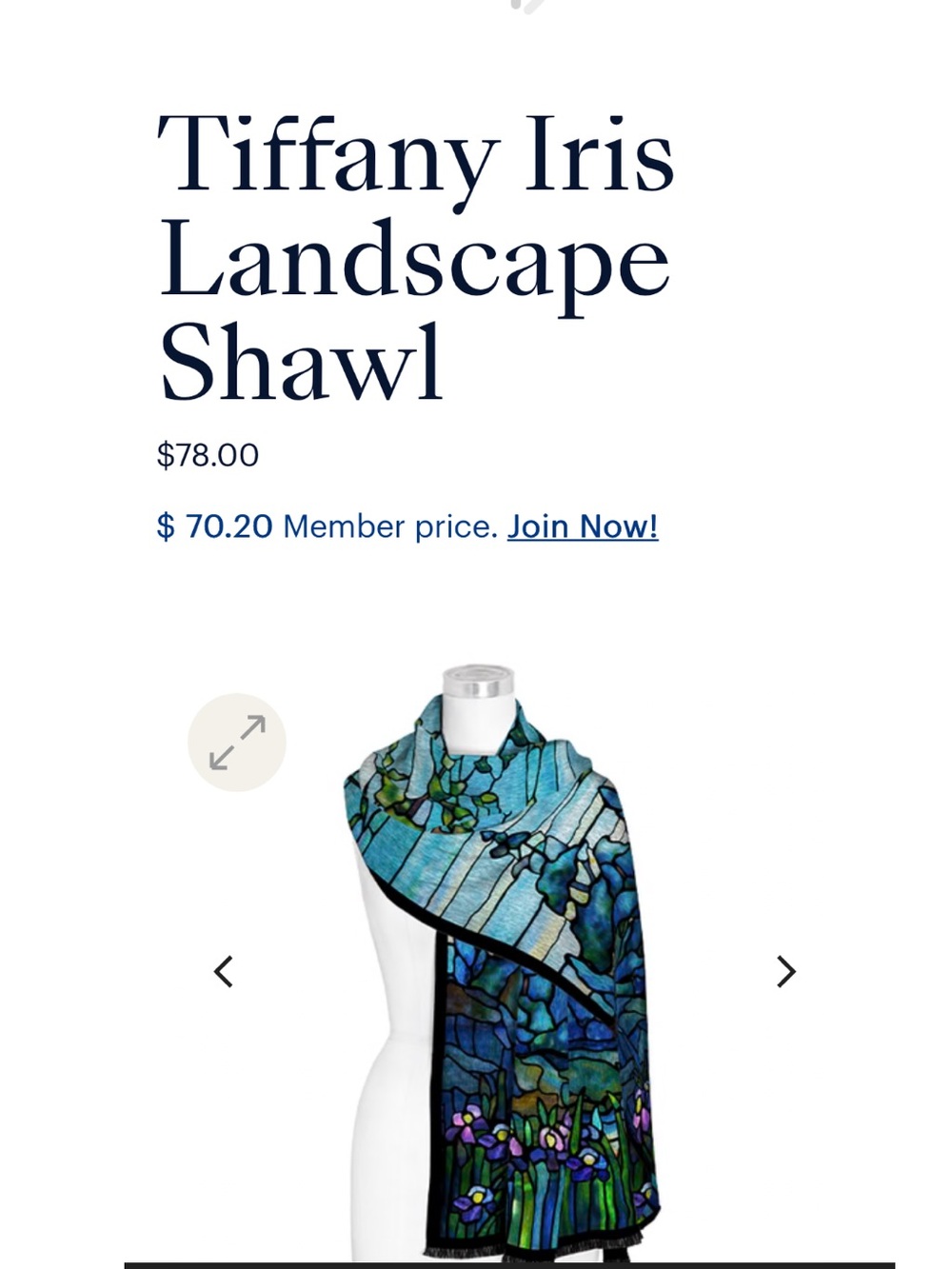 Tiffany Blue and Teal Iris Landscape Shawl